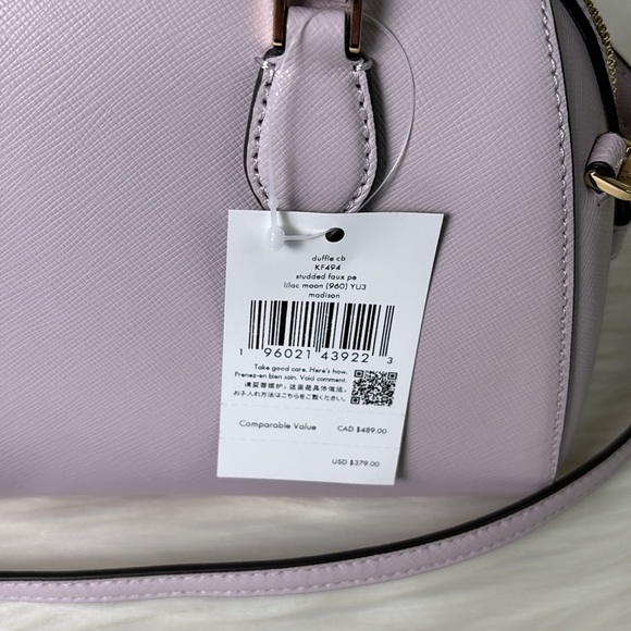 NWT💃Kate Spade Madison Studded Faux Pearls Duffle Crossbody Purse Bag - Picture 12 of 12